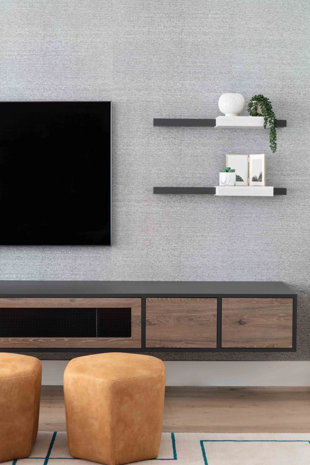 London Loft Apartment  | Bespoke TV Joinery | Interior Designers
